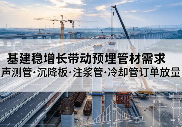 平罗基建稳增长带动预埋监测管材需求，声测管、沉降板、注浆管订单持续放量