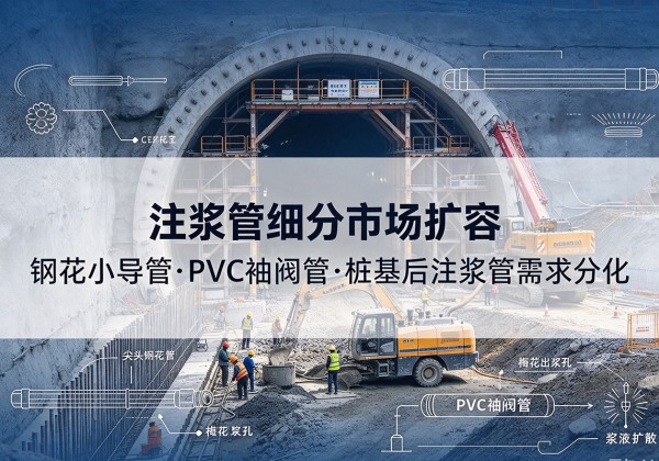 平罗注浆管细分市场扩容，隧道钢花小导管、PVC 袖阀管、桩基后注浆管需求分化
